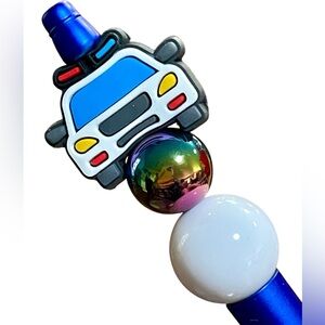 New police officer car beaded ballpoint ink pen